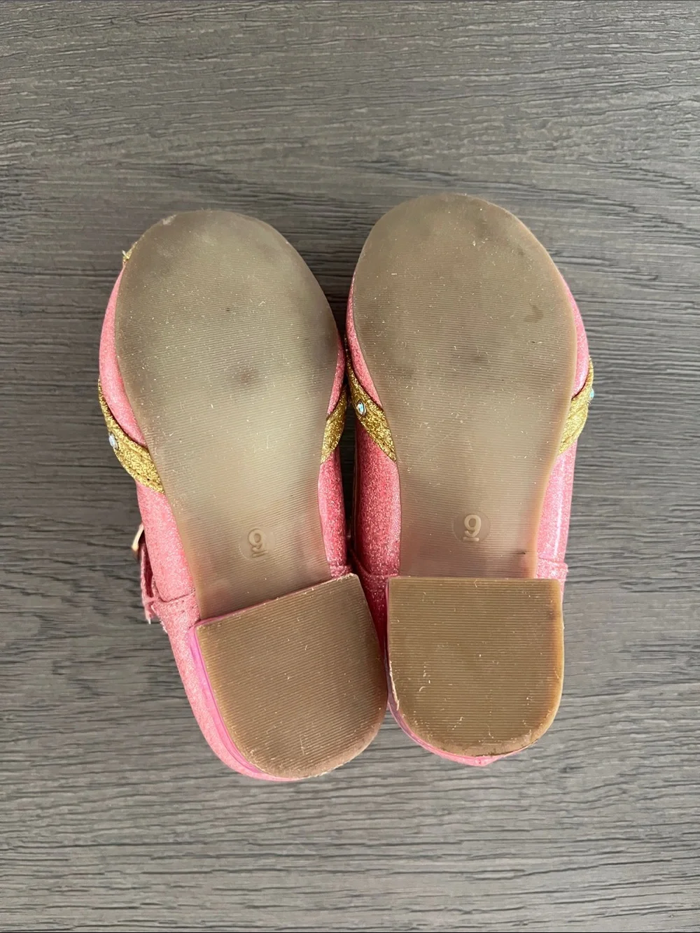 Disney Pink and Gold Princess Mary Jane Dress Shoes